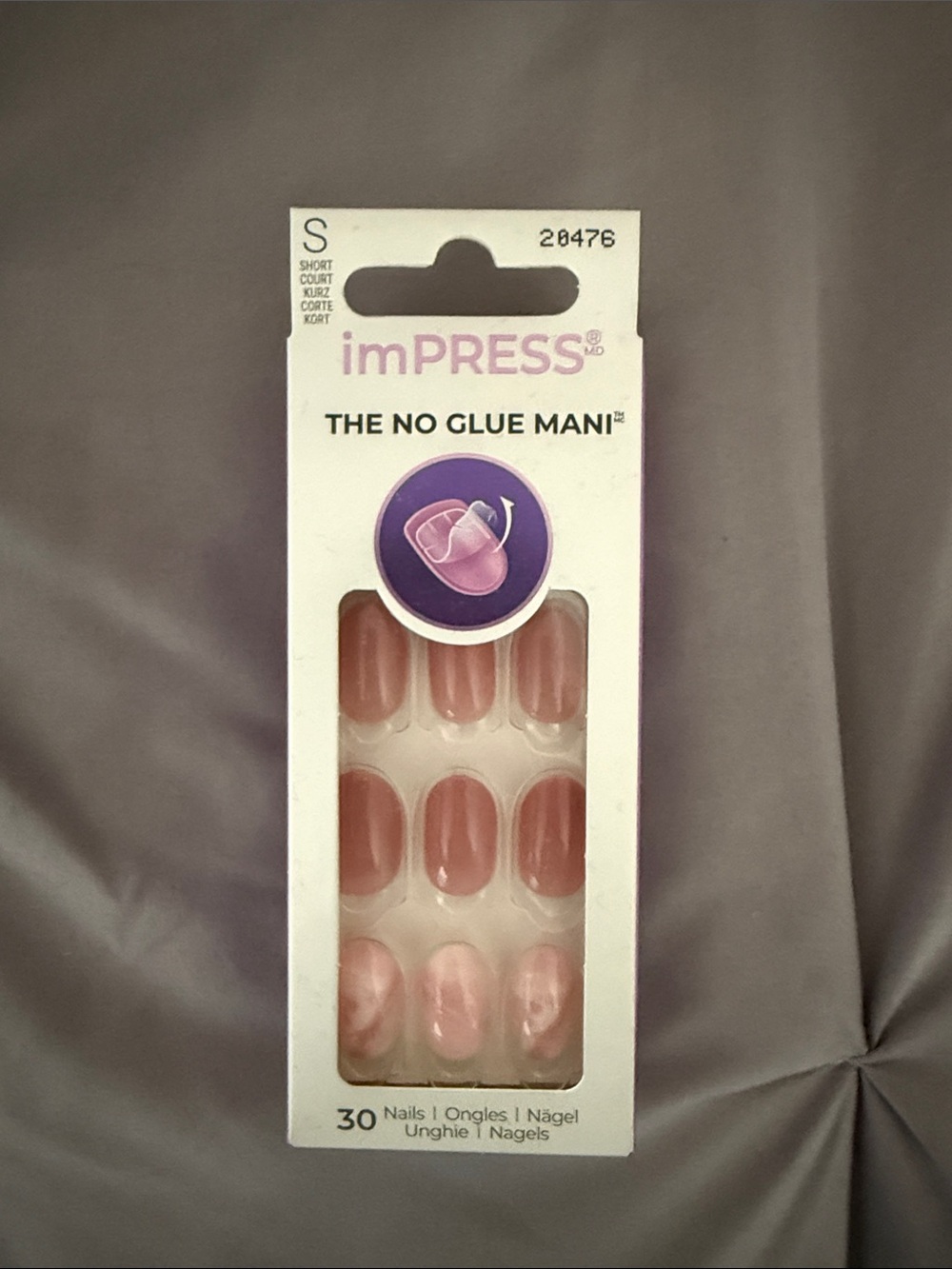 Impress press-on pink nude nails